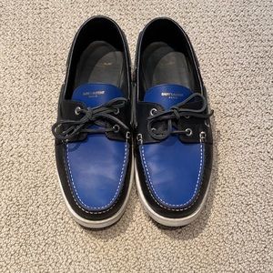 Saint Laurent Leather Derby Boat Shoes